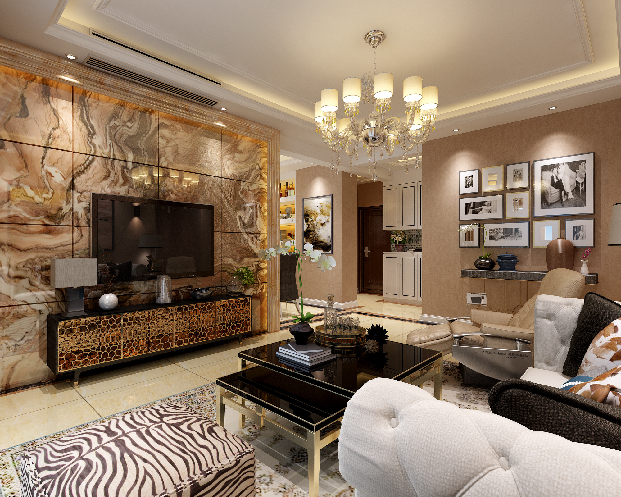 122平歐式風格室內裝修案例 典雅與舒適的完美融合