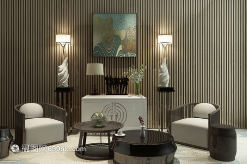 新中式休閑空間 室內(nèi)裝飾設(shè)計(jì)與服務(wù)全解析